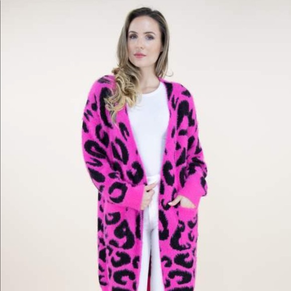 *Eyelash Leopard Cardigan - Picture 3 of 3